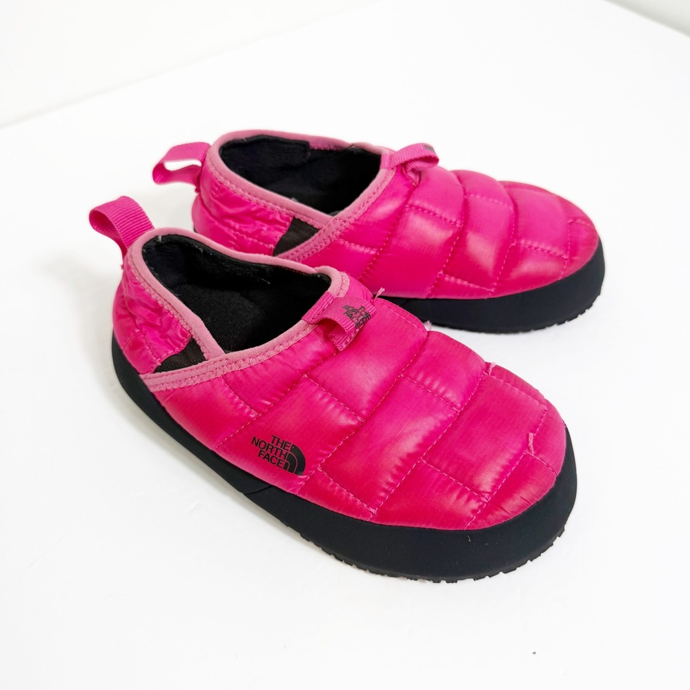 The North Face Thermoball Tent Mule II Kids Size 1 Pink Quilted Slippers - Picture 1 of 3